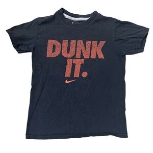 Nike Black T-Shirt with Red 'Dunk It' Graphic